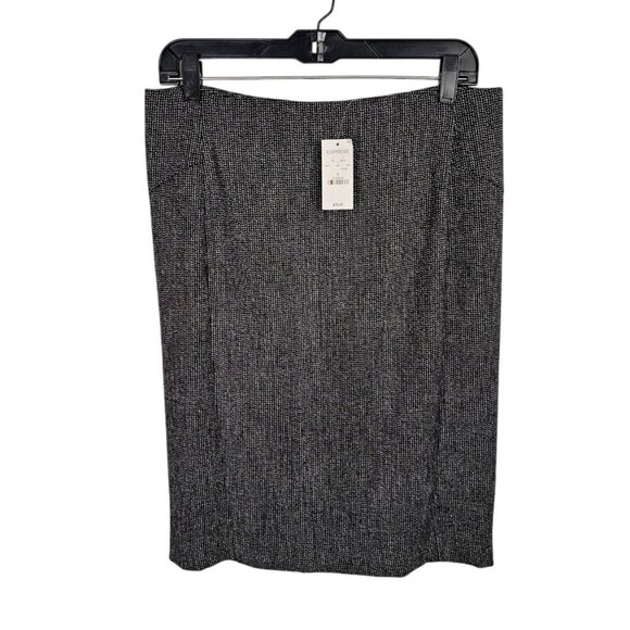 NWT EXPRESS DESIGN STUDIO Wool Pencil Skirt DARK GRAY size 8 Preppy Chic Lined - Picture 1 of 9